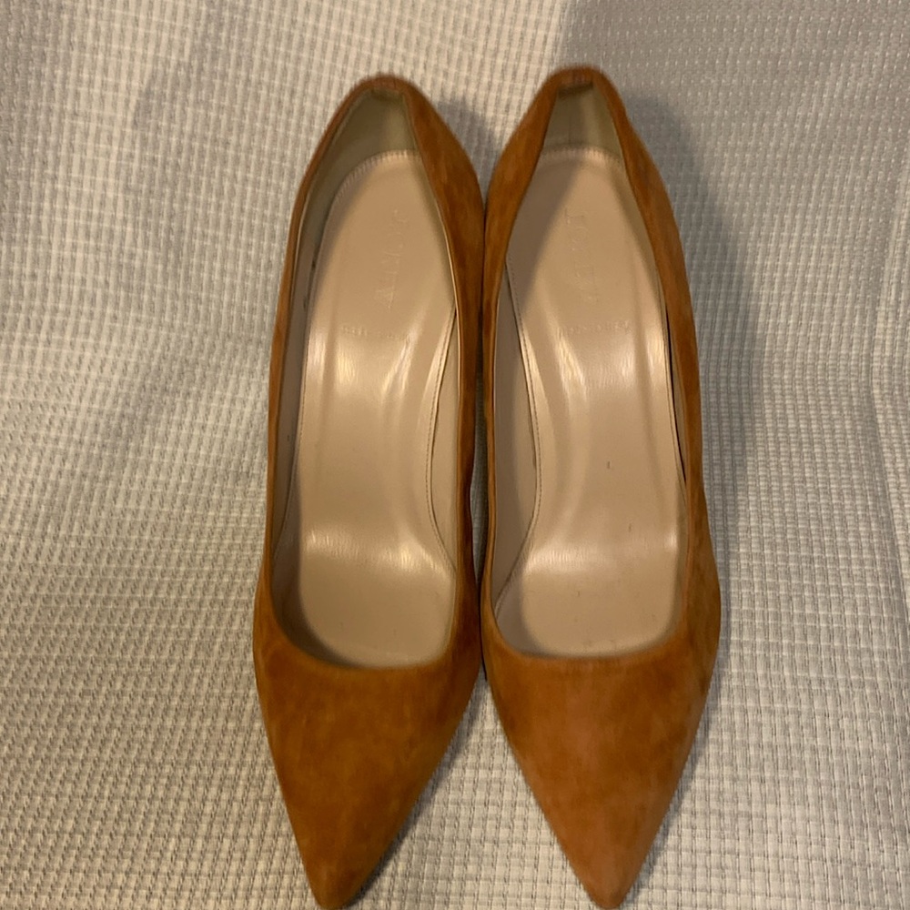 J Crew Size 11 Ladies Tan Suede Pumps